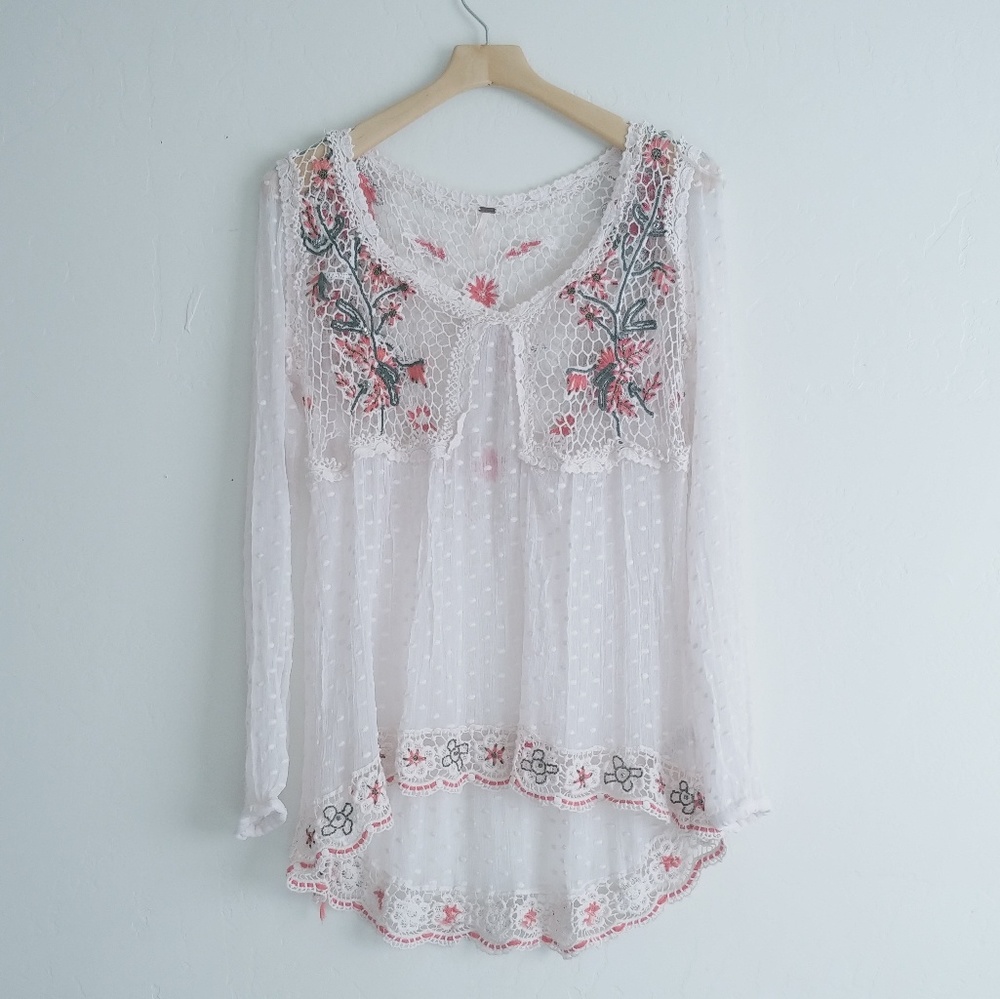 Free People georgous embroidered tunic